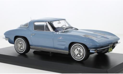 Diecast model cars Chevrolet Corvette Stingray Sting Ray (C2) metallise blue 1963 1/18 Norev