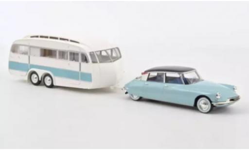 Diecast model cars Citroen DS 19 blue clair/purple 1959 1/18 Norev