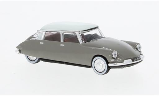 Diecast model cars Citroen DS 19 grey/white 1959 1/87 Norev