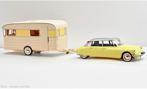 Diecast model cars Citroen DS 19 yellow 1960 1/18 Norev