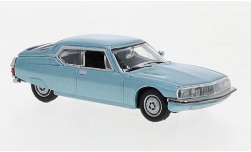Diecast model cars Citroen SM Coupe metallise blue 1972 1/87 Norev