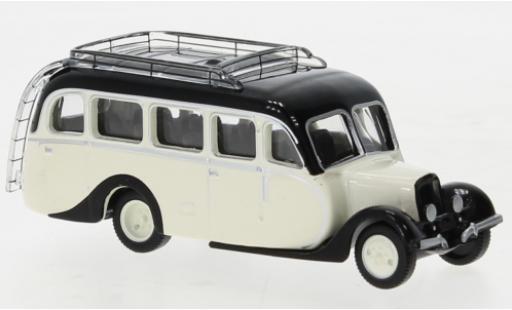 Diecast model cars Citroen U23 Bus Autocar beige/black 1947 1/87 Norev