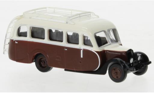 Diecast model cars Citroen U23 Bus Autocar brown/beige 1947 1/87 Norev