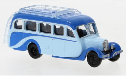Diecast model cars Citroen U23 Bus Autocar blue/blue 1947 1/87 Norev
