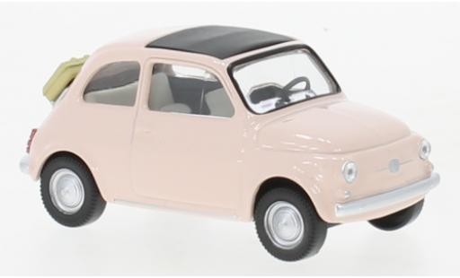 Diecast model cars Fiat 500 F pink 1965 1/43 Norev