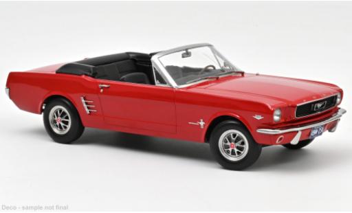 Diecast model cars Ford Mustang Convertible red 1966 1/18 Norev