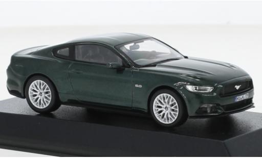 Diecast model cars Ford Mustang GT metallise green 2015 1/43 Norev