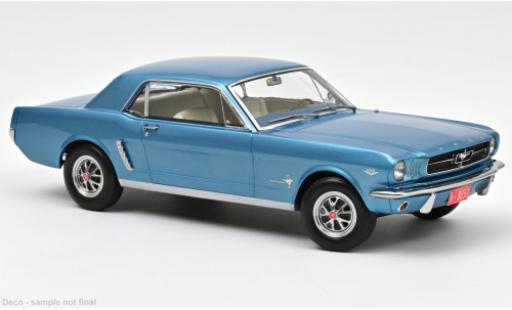 Diecast model cars Ford Mustang Hardtop Coupe metallise turquoise 1965 1/18 Norev