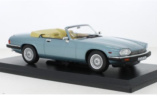 Diecast model cars Jaguar XJ 5.3 H.E. Convertible -S metallise blue 1988 1/18 Norev