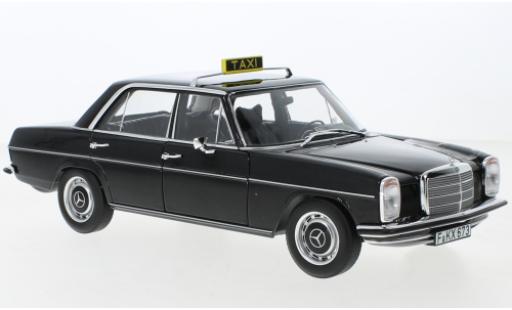 Diecast model cars Mercedes 200 Base (W115) black Taxi 1968 1/18 Norev