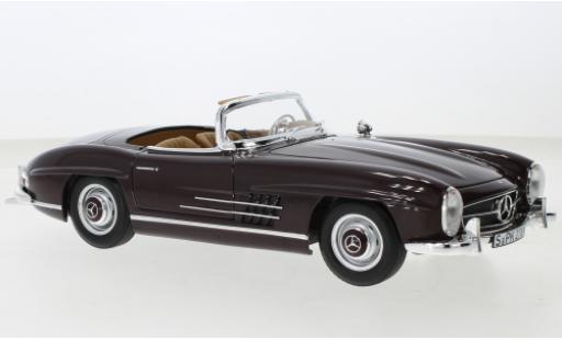 Diecast model cars Mercedes 300 Roadster SL (W198 II) red 1957 1/18 Norev