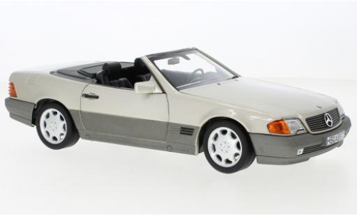 Diecast model cars Mercedes 500 Base SL (R129) metallise beige 1989 1/18 Norev
