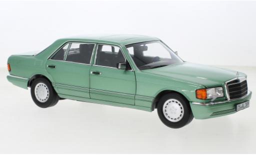 Diecast model cars Mercedes 560 Base SEL (V126) metallise la chaux 1991 1/18 Norev