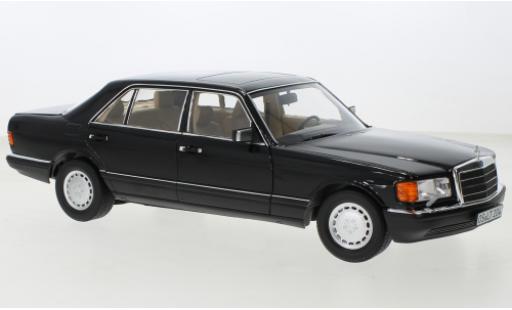 Diecast model cars Mercedes 560 Base SEL (V126) metallise black 1989 1/18 Norev