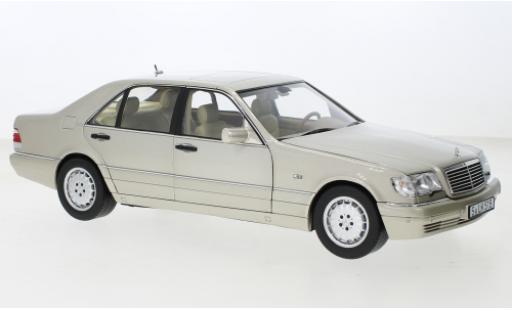 Diecast model cars Mercedes Classe S Base S 600 (W140) metallise beige 1997 1/18 Norev