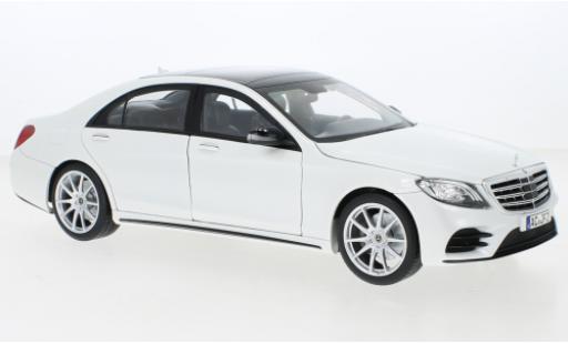 Diecast model cars Mercedes Classe S AMG -Line metallise white 2018 1/18 Norev