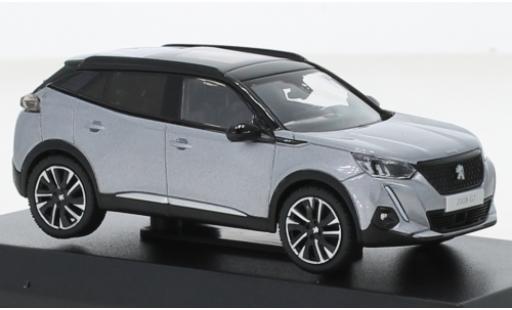 Diecast model cars Peugeot 2008 GT metallise grey/black 2020 1/43 Norev