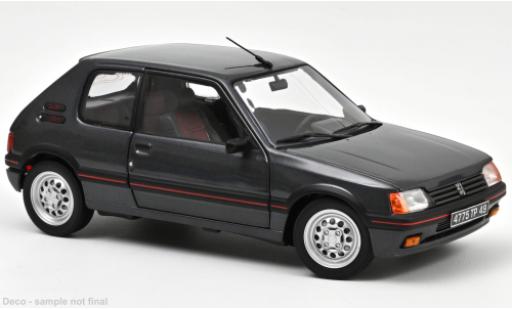 Diecast model cars Peugeot 205 GTI 1.6 metallise grey 1988 1/18 Norev