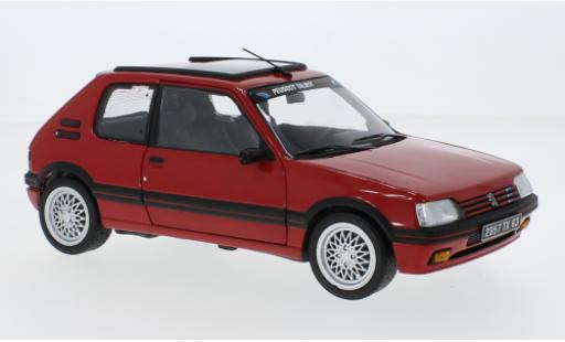 Diecast model cars Peugeot 205 GTI 1.9 PTS red 1991 1/18 Norev
