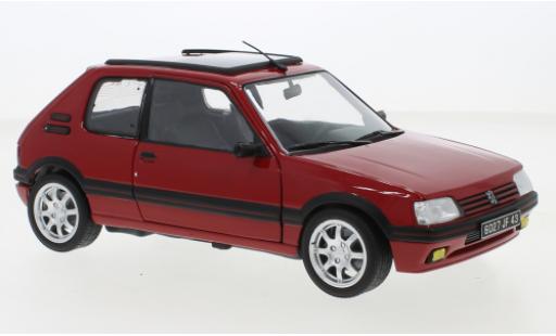 Diecast model cars Peugeot 205 GTI 1.9 red 1991 1/18 Norev