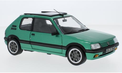 Diecast model cars Peugeot 205 GTI Griffe metallise green 1991 1/18 Norev