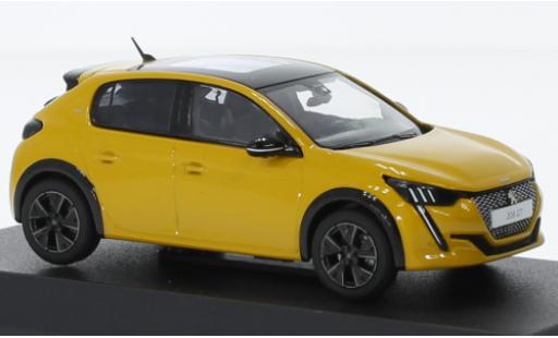 Diecast model cars Peugeot 208 GT Line metallise yellow 2022 1/43 Norev