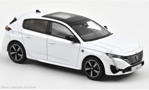 Diecast model cars Peugeot 308 GT metallise white 2021 1/43 Norev