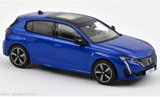 Diecast model cars Peugeot 308 GT metallise blue 2021 1/43 Norev