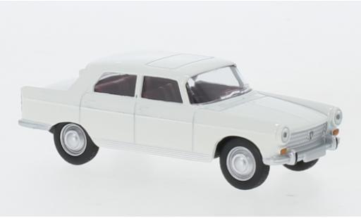 Diecast model cars Peugeot 404 Berline white 1961 1/64 Norev