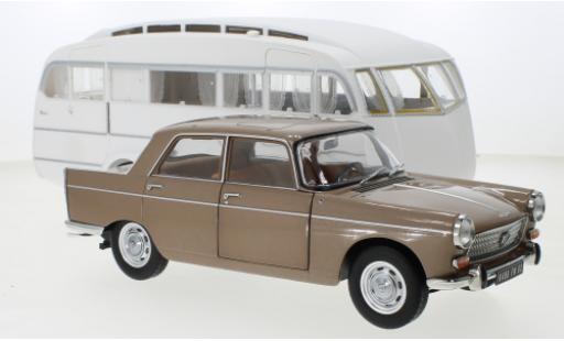 Diecast model cars Peugeot 404 Berline metallise brown 1965 1/18 Norev