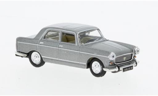 Diecast model cars Peugeot 404 Berline metallise grey 1968 1/87 Norev
