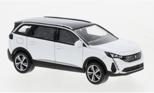 Diecast model cars Peugeot 5008 Base metallise white 2020 1/64 Norev