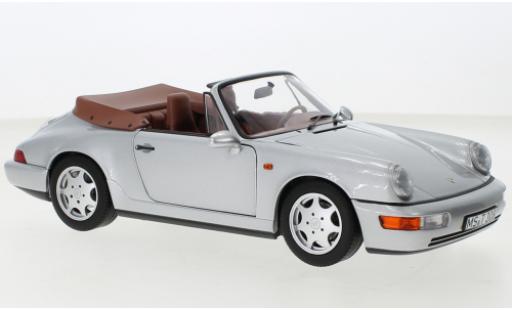 Diecast model cars Porsche 911 Cabriolet Carrera 2 Convertible grey 1990 1/18 Norev