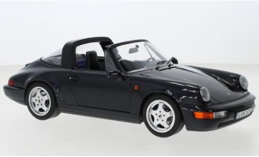 Diecast model cars Porsche 911 Targa Carrera 4 metallise blue 1991 1/18 Norev