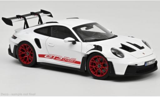 Diecast model cars Porsche 911 GT3 R S white/red 2020 1/18 Norev