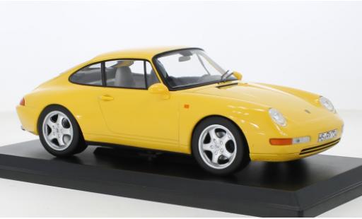 Diecast model cars Porsche 911 Carrera yellow 1994 1/18 Norev
