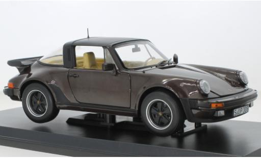 Diecast model cars Porsche 911 Turbo Targa metallise brown 1987 1/18 Norev
