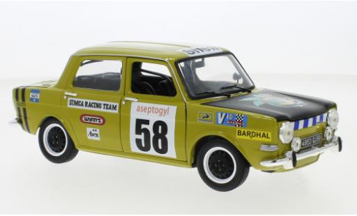 Diecast model cars Simca 1000 Rallye 2 SRT Rally 2 No.58 Racing Team 1973 1/18 Norev