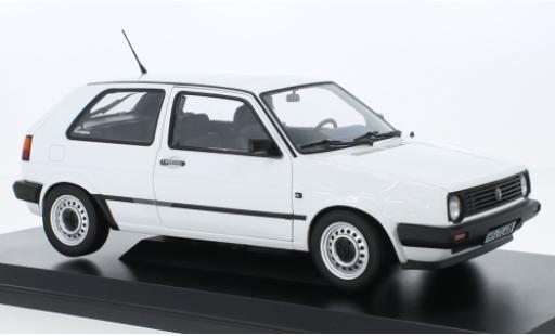 Diecast model cars Volkswagen Golf Base II CL white 1988 1/18 Norev