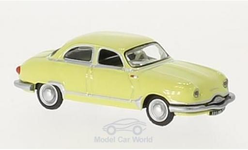 Diecast model cars Panhard Dyna Z12 yellow 1957 1/87 Norev