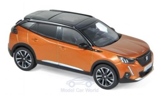 Diecast model cars Peugeot 2008 GT metallic orange/black 2020 1/43 Norev