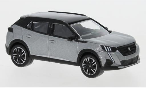 Diecast model cars Peugeot 2008 Base metallic grey/black 2020 1/64 Norev