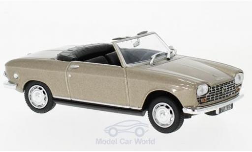 Diecast model cars Peugeot 204 Cabriolet Convertible metallic beige 1967 1/43 Norev