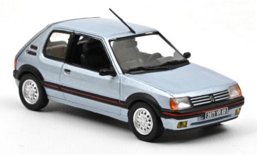 Diecast model cars Peugeot 205 GTI 1.6 metallic blue 1988 1/43 Norev