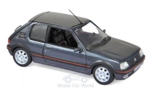 Diecast model cars Peugeot 205 GTI 1.9 metallic grey 1992 1/43 Norev