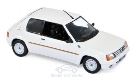 Diecast model cars Peugeot 205 Rallye Rally white/Dekor 1988 1/43 Norev