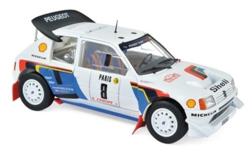 Diecast model cars Peugeot 205 Turbo 16 T16 Evo No.8 Rally WM Rally Monte Carlo 1986 B.Saby/J-F.Fauchille 1/18 Norev