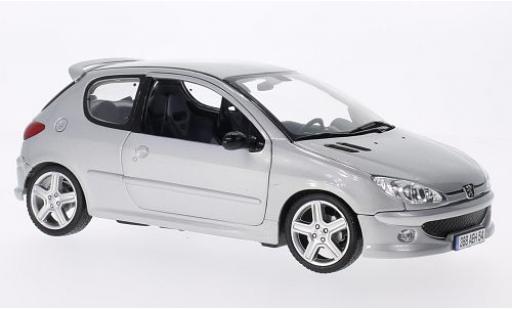 Diecast model cars Peugeot 206 RC silver 2003 1/18 Norev