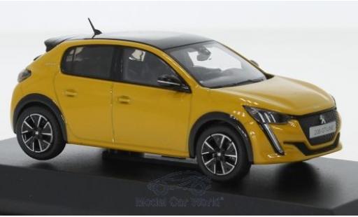 Diecast model cars Peugeot 208 GT yellow/black 2019 1/43 Norev