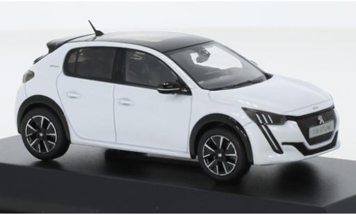 Diecast model cars Peugeot 208 GT Line metallic white 2019 1/43 Norev